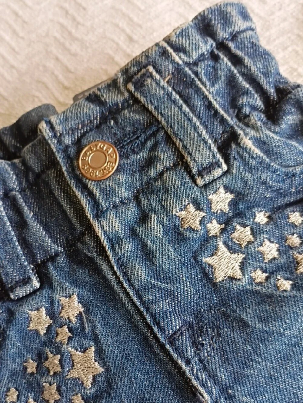 GAP Dark Blue Baby Jeans with Silver Star Accents